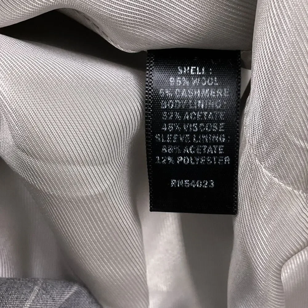 Banana Republic Blazer Men 44R Gray Pinstripe Trabaldo Togna‎ Wool Cashmere